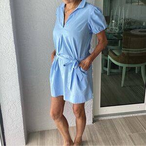 Tommy Bahama Oceania Poplin Puff Sleeve Dress
